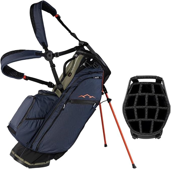 Sun Mountain H2NO Eclipse E4.5 VLO Waterproof 14-Way Stand Carry Golf Bag – Black/Ink/Olive (2026)